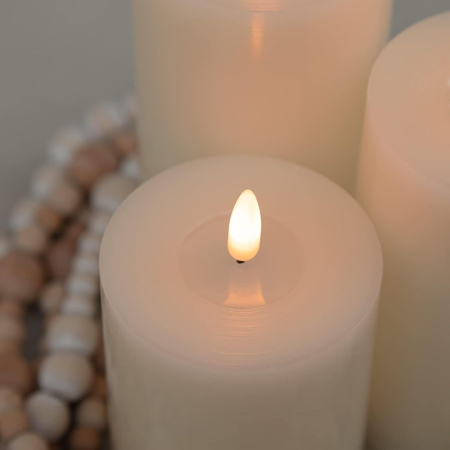 ANGELLOONG Flickering Flameless Candles, Realistic Battery Operated Candles with Remote and Timer, Set of 3 LED Candles for Room Fall Home Wedding Decor Centerpieces Table Party Valentines Decorations