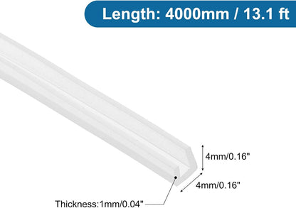 PATIKIL U Channel Edging Trim, 26Ft Sheet Metal Edge Guard Protector Rubber Edge Trim Air Sealed Seal Strip, 5/64" Slot, Fits 1/16"-5/64" Edge, 9/32" x5/128 x5/32
