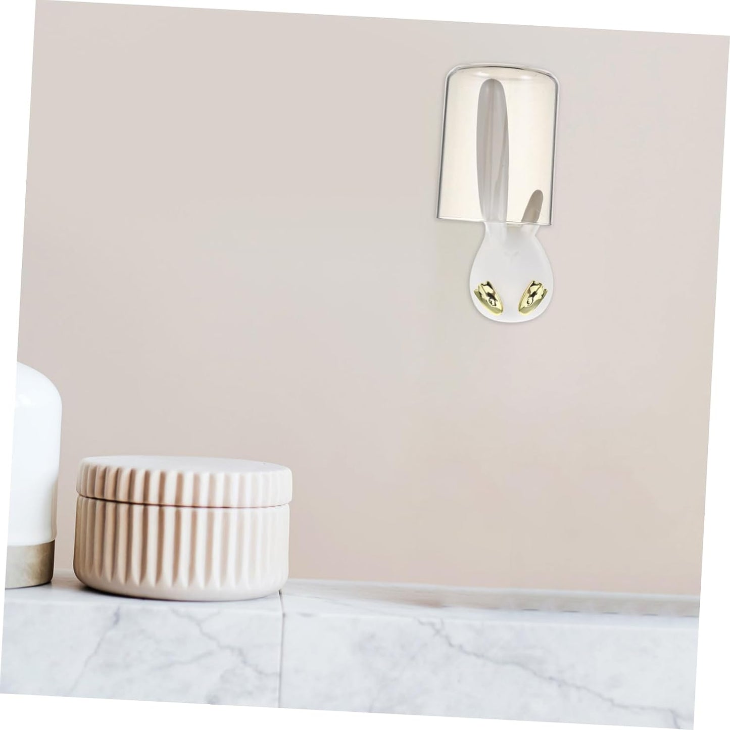Zerodeko Wall-Mounted Toothbrush Holder with Cup and Cover Easy Installation Bathroom Organizer for Toothbrushes and Cups Space-Saving Design for Home and Dorm Use