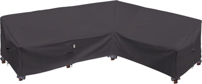 Patio Deck Box Cover, 63x30 Inch Fire Pit Covers with Straps and Handles, Waterproof Heavy Duty Outdoor Furniture Winter Cover for Keter, Suncast, Lifetime Container