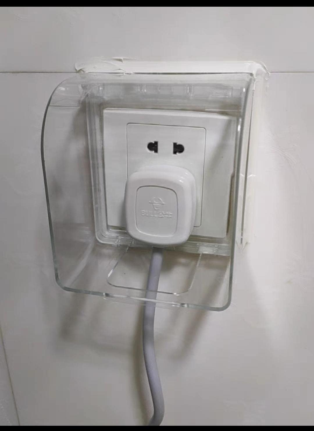 Heyiarbeit Weatherproof Cover Plug in Use Outlet Receptacle Protector 5.59"x3.27"x1.89"(LxWxH) for Retrofit Siding Construction 120 Type Transparent 1Pcs