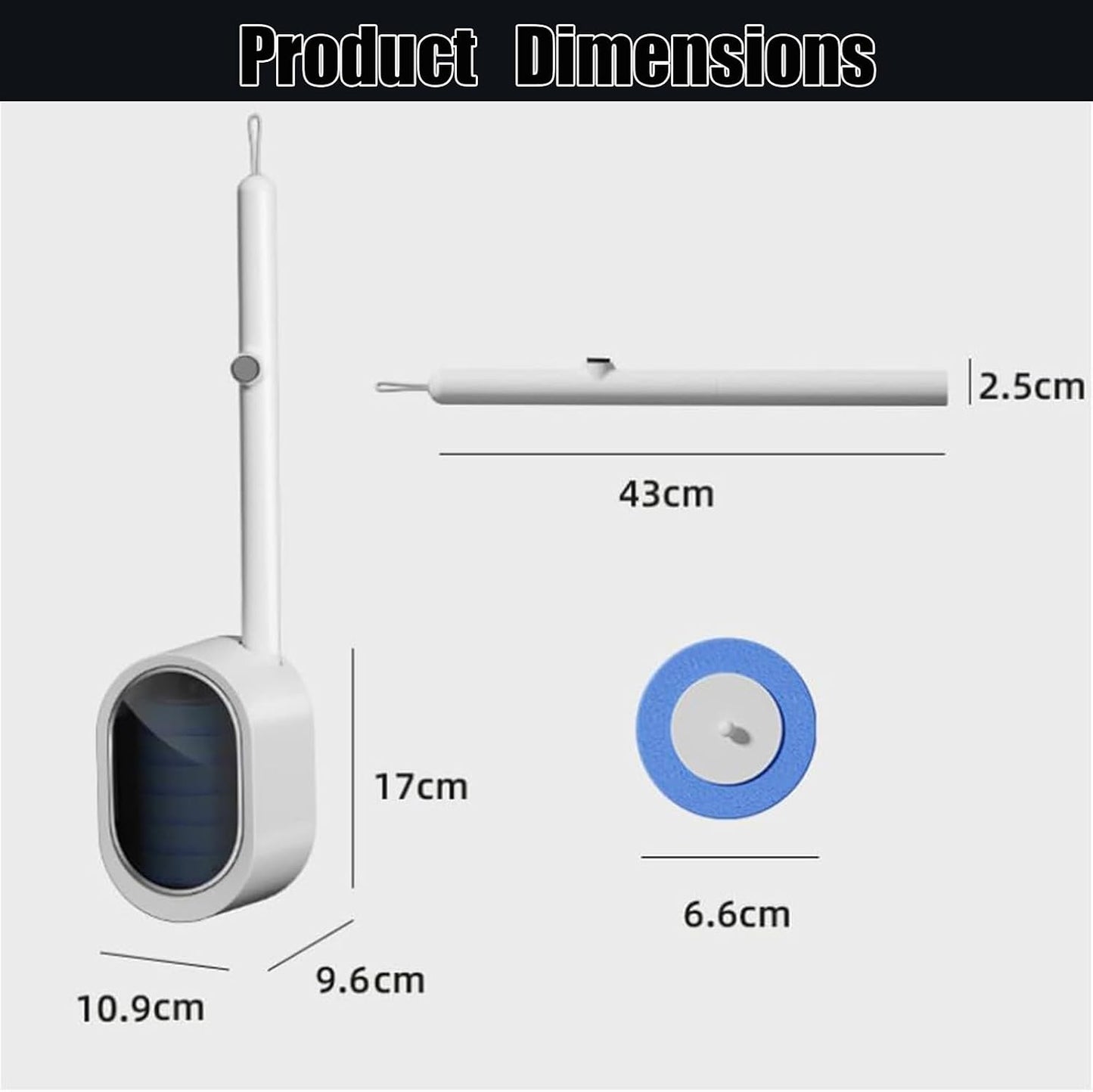 No-Touch Disposable Toilet Scrubber Set,Toilet Brush with Self-Cleaning Disposable Pads,360° Deep Clean,Wall-Mounted Design,for Bathroom & Toilet (Black, 32 pc)