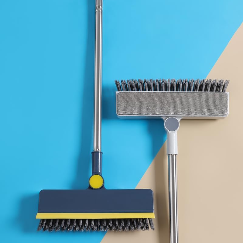 2-in-1 Window Screen Cleaning Brush, Double-Sided Mesh Cleaner Tool for Screens, Patio, Porch, Door and Window, Dry & Wet Use, Small Handheld Screen Brush for Dust and Grime (White & Gray)