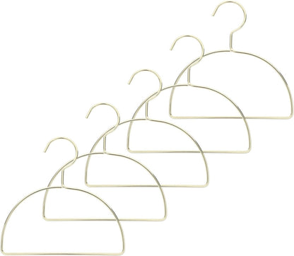 5pcs Wall Mounted Scarf Organizer Drying Rack for Clothes with Fabric-Friendly Finish, Golden Iron Semi-Circle Design, Easy Maintenance Indoor Laundry Hanger for Home and Travel