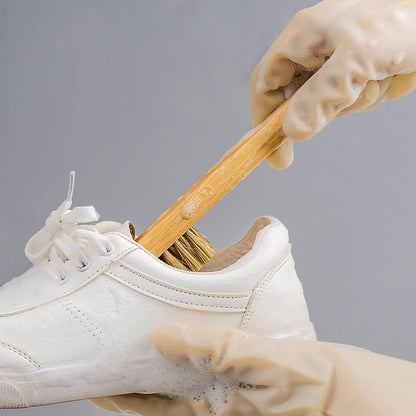 Soft Boar Bristle Cleaning Brush Wooden Laundry Scrub Brush Clothing Stain Brushes Clothes Scrubbing Brushes Shoe Cleaning Scrubbers Shoe Care Tools for Delicate Fabrics Large