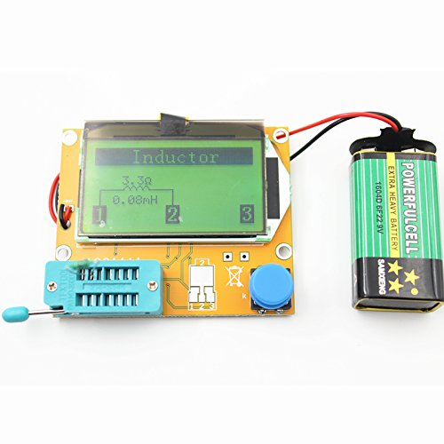 Multifunction Meter DIY kit, ACEIRMC Mega 328 Graphic Transistor Tester, NPN PNP Diodes Triode Capacitor ESR SCR MOSFET Resistor Inductance LCD Display Checker with case