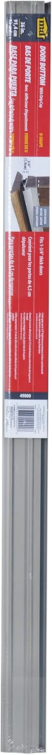 M-D Building Products 49000 36 in. Satin Nickel Aluminum U-Shape Screw-on Under Door Seal