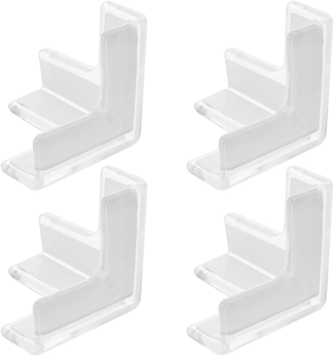 4Pcs Clear Corner Guards Proofing Furniture Edge Protectors for Tables Desks Transparent Safety Bumpers to Prevent Injuries Invisible Cushioning for