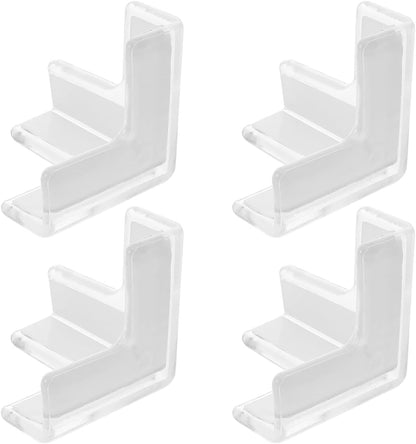 4Pcs Clear Corner Guards Proofing Furniture Edge Protectors for Tables Desks Transparent Safety Bumpers to Prevent Injuries Invisible Cushioning for