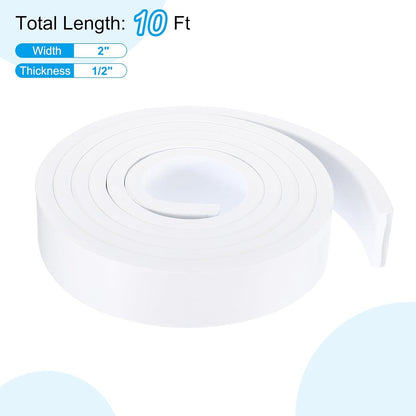 PATIKIL Weather Stripping Door Seal Strip, 3/8 Inch x 1/4 Inch x 32 Ft Self Adhesive Soundproof High Density Foam Tape Insulation for Door Window Air Conditioning, White - Colors B