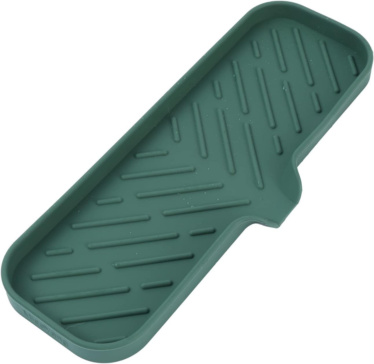 MicoYang Silicone Bathroom Soap Dishes with Drain Spout-Bathroom and Kitchen Sink Organizer,Sponge Holder,Dish Soap Tray,Perfect for Dispenser,Scrubber,Bottle,Cup on Sink or Counter-Coffee 4.9"×3.2"