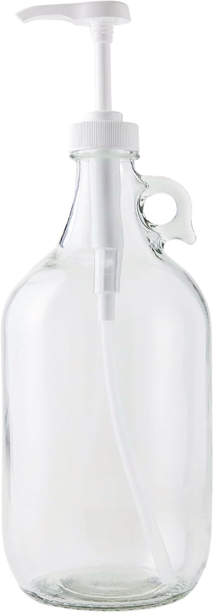 Fastrack Half Gallon Glass Jug Laundry Detergent Dispenser – Airtight Screw-Top Container | Non-Slip Base | Detergent Pump Dispenser or Syrup Pump | Eco Friendly Food Grade