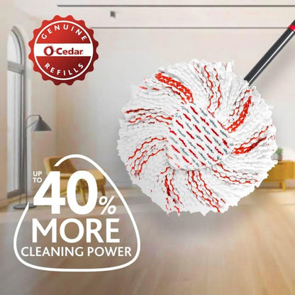 O-Cedar EasyWring Deep Clean Refill (1-Pack) | 40% More Cleaning Power | Microfiber Mop Refill Compatible with O-Cedar EasyWring Spin Mop & Bucket System