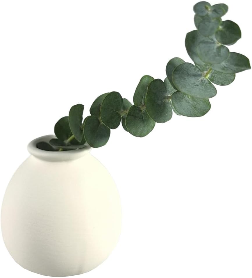 Daittin Small Ceramic Vase Set, Mini Flower Vases for Home Decor, Aesthetic Table Centerpieces for Living Room Bedroom Bathroom Shelf (Style-5)