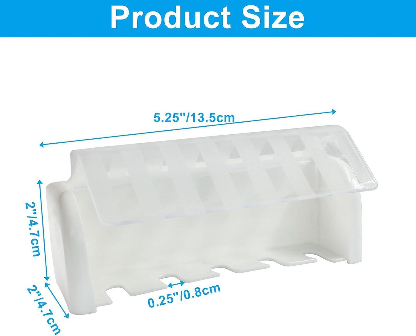 Zorfeter 5 Slots White Wall Mounted with Cover Toothbrush Holder, Toothbrush Storage Organizer Self Adhesive Hanger Rack, Toothbrush Hanger Stand for Bathroom/Cabinet/Dorm