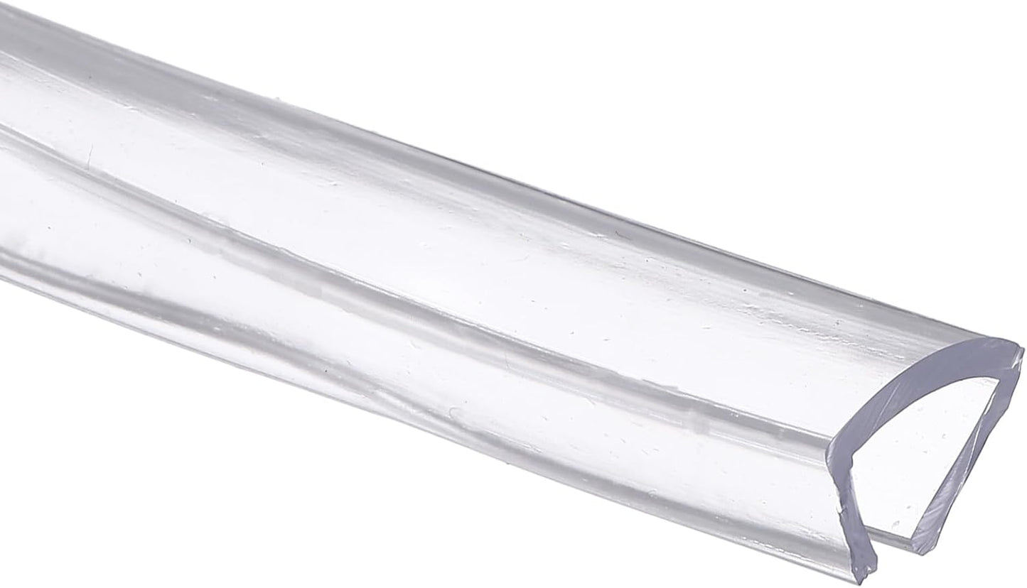 uxcell Clear Edge Trim, 13.1Ft Silicone U Channel Edge Protector, Edges Guards Fits 1/32"-3/32" for Car Doors Sheet Metal Parts (3/16" W x 3/8" H)