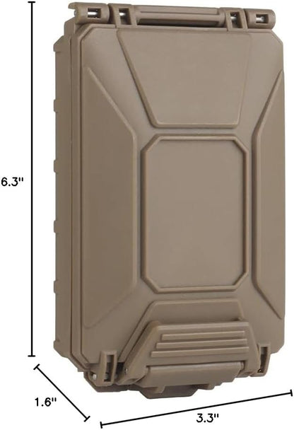 WoSporT Tactical Modular Battery Storage Organizer, MOLLE Military Hunting Vest Carry 18650/AAA/CR123A/18350 Battery Box Holder Case