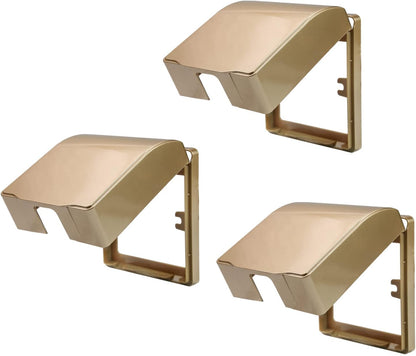 Heyiarbeit Weatherproof Cover Plug in Use Outlet Receptacle Protector 3.86"x4.33"x1.69"(LxWxH) for Retrofit Siding Construction 86 Type White 1Pcs
