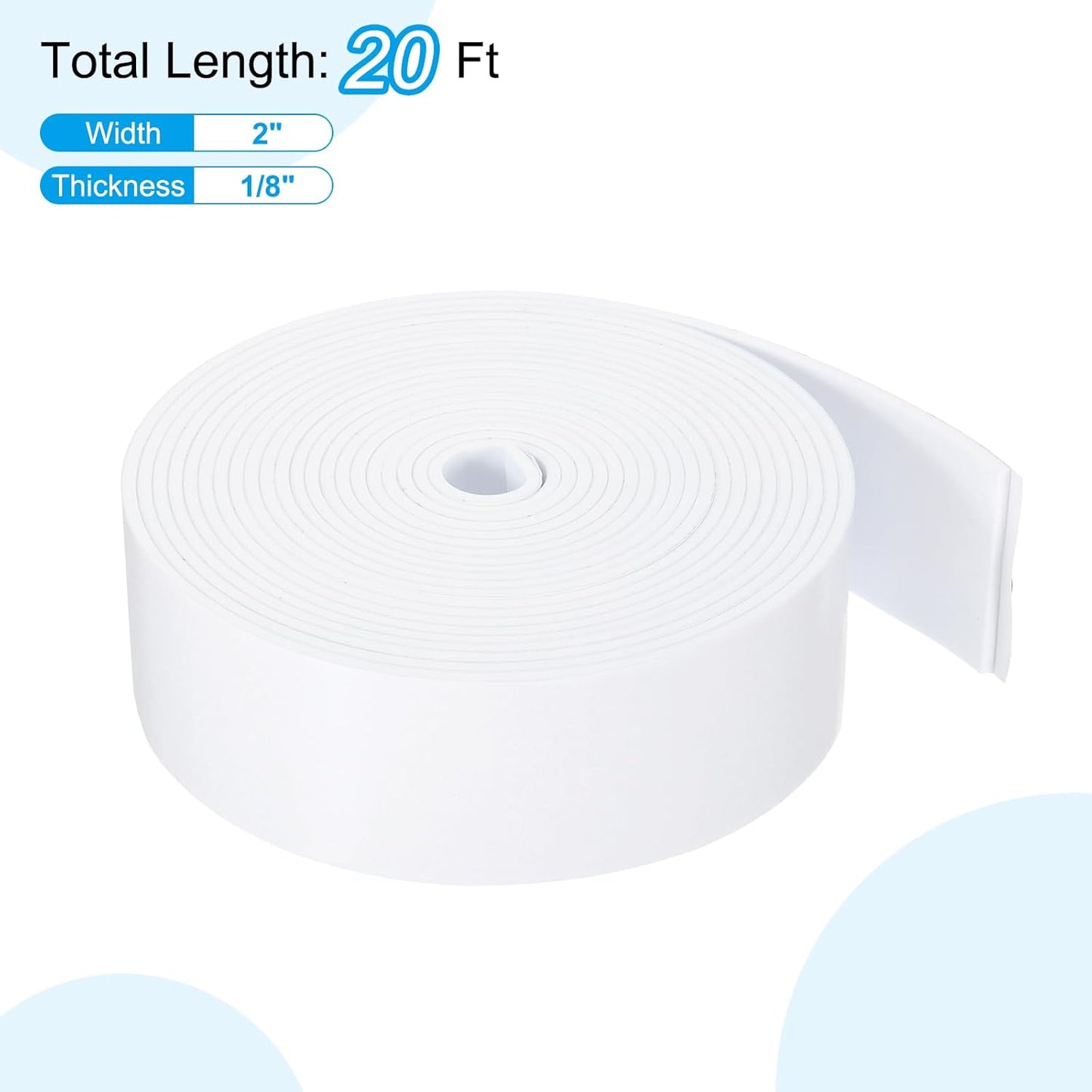 PATIKIL Weather Stripping Door Seal Strip, 3/8 Inch x 1/4 Inch x 32 Ft Self Adhesive Soundproof High Density Foam Tape Insulation for Door Window Air Conditioning, White - Colors B