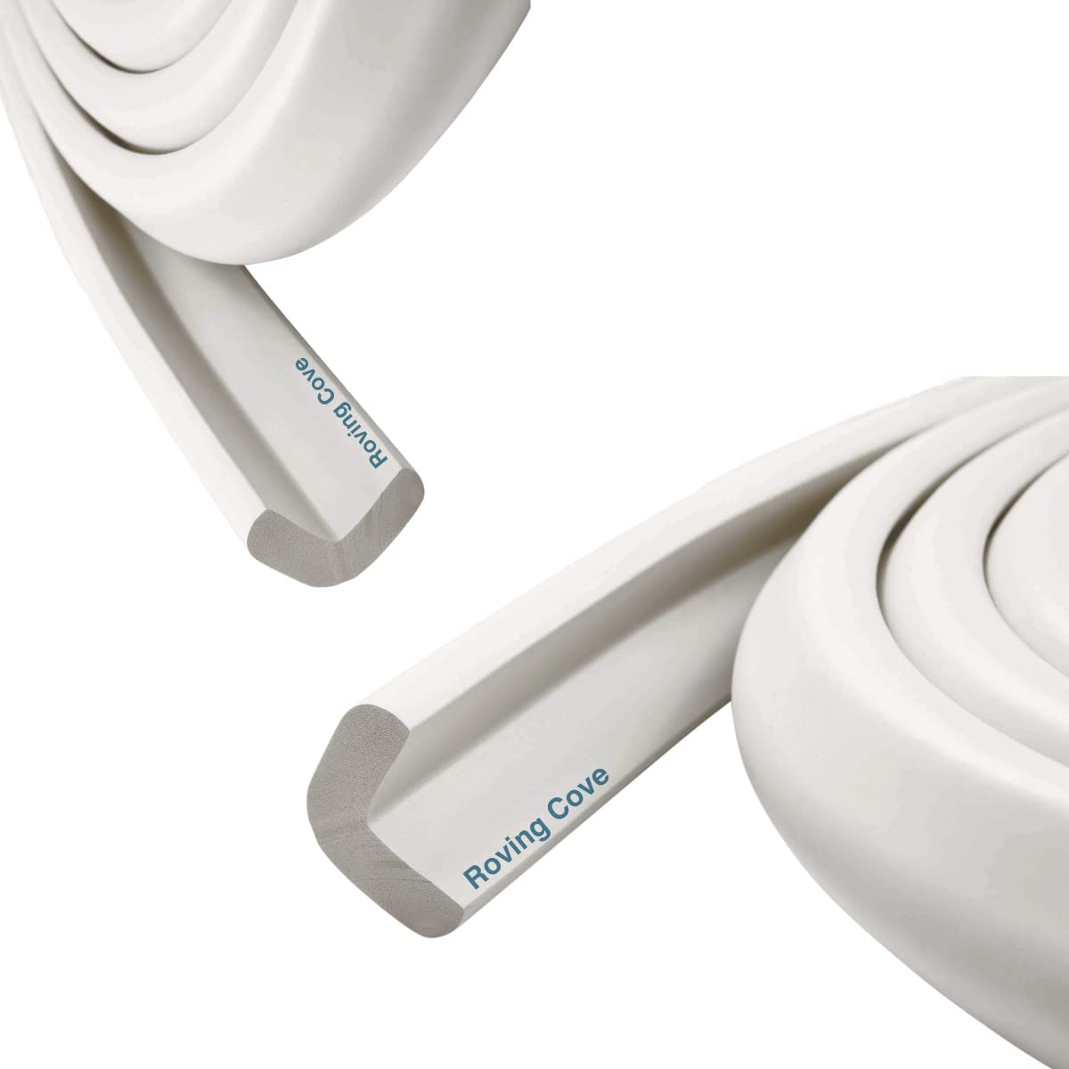 Roving Cove HeftyFit Edge Protector for Baby Proofing (6ft Large Edge Only), Heavy-Duty Soft Furniture Edge Bumper Guards, Desk Edge Cushion, Wall Corner Covers, 3M Adhesive, Oyster White (Off White)