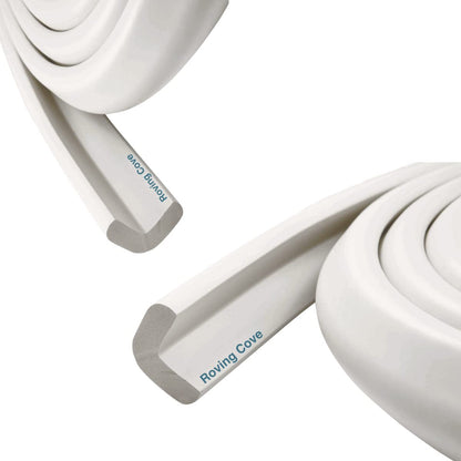 Roving Cove HeftyFit Edge Protector for Baby Proofing (6ft Large Edge Only), Heavy-Duty Soft Furniture Edge Bumper Guards, Desk Edge Cushion, Wall Corner Covers, 3M Adhesive, Oyster White (Off White)