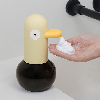 Kids Automatic Soap Dispenser - Cute Duck Touchless Foaming Hand Soap Dispenser, Waterproof USB Rechargeable, Hand- Free Shampoo Dispensers for Bathroom, Kitchen Countertop, Preschool