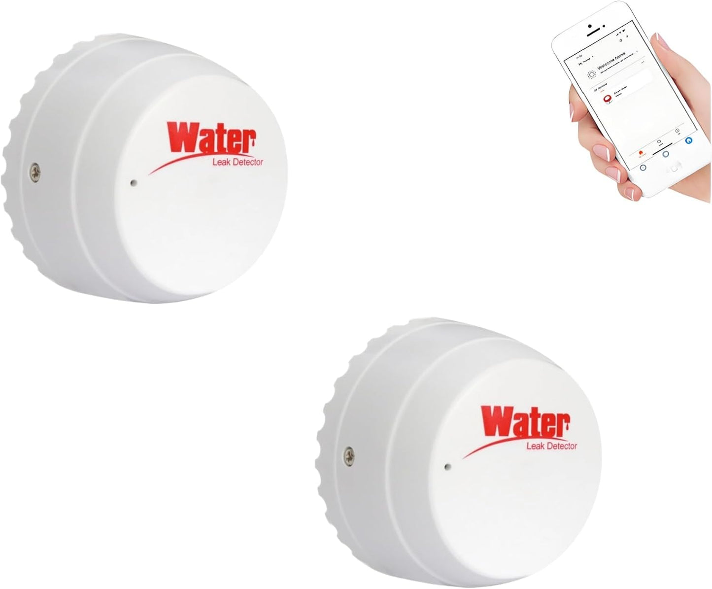 Mengshen 4 Pack WiFi Water Leak Detector 100dB Alarm Place Anywhere Leak Sensor for Bathroom Kitchen Under Sink Battery Operated