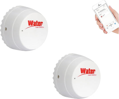 Mengshen 4 Pack WiFi Water Leak Detector 100dB Alarm Place Anywhere Leak Sensor for Bathroom Kitchen Under Sink Battery Operated