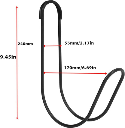 Garden Hose Storage Hook Water Hose Holder Hose Hanger,304Stainless Steel Solid Hose Hook Holds Up to 50Ft Hose Perfect for Garage, Garden,Tool Room(Matt Black 1pcs)