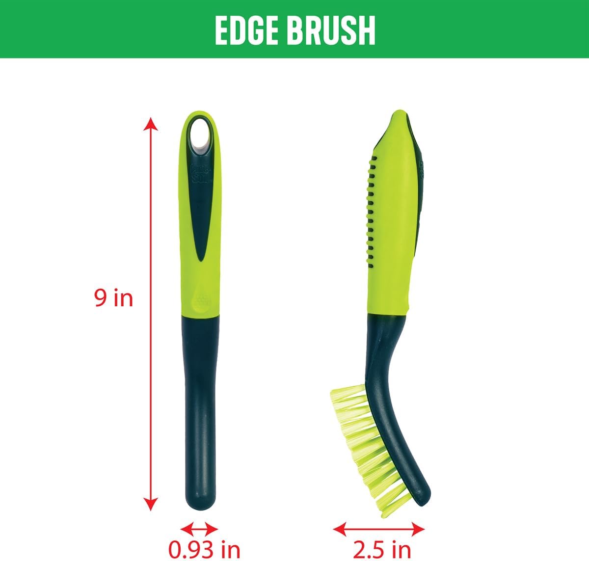 Pine-Sol Scrub Brush Set - Long Handle Cleaning Brushes with Heavy Duty Bristles and Comfort Grip - Scrubbers for Kitchen, Household, and Dishwashing, 2 Pieces
