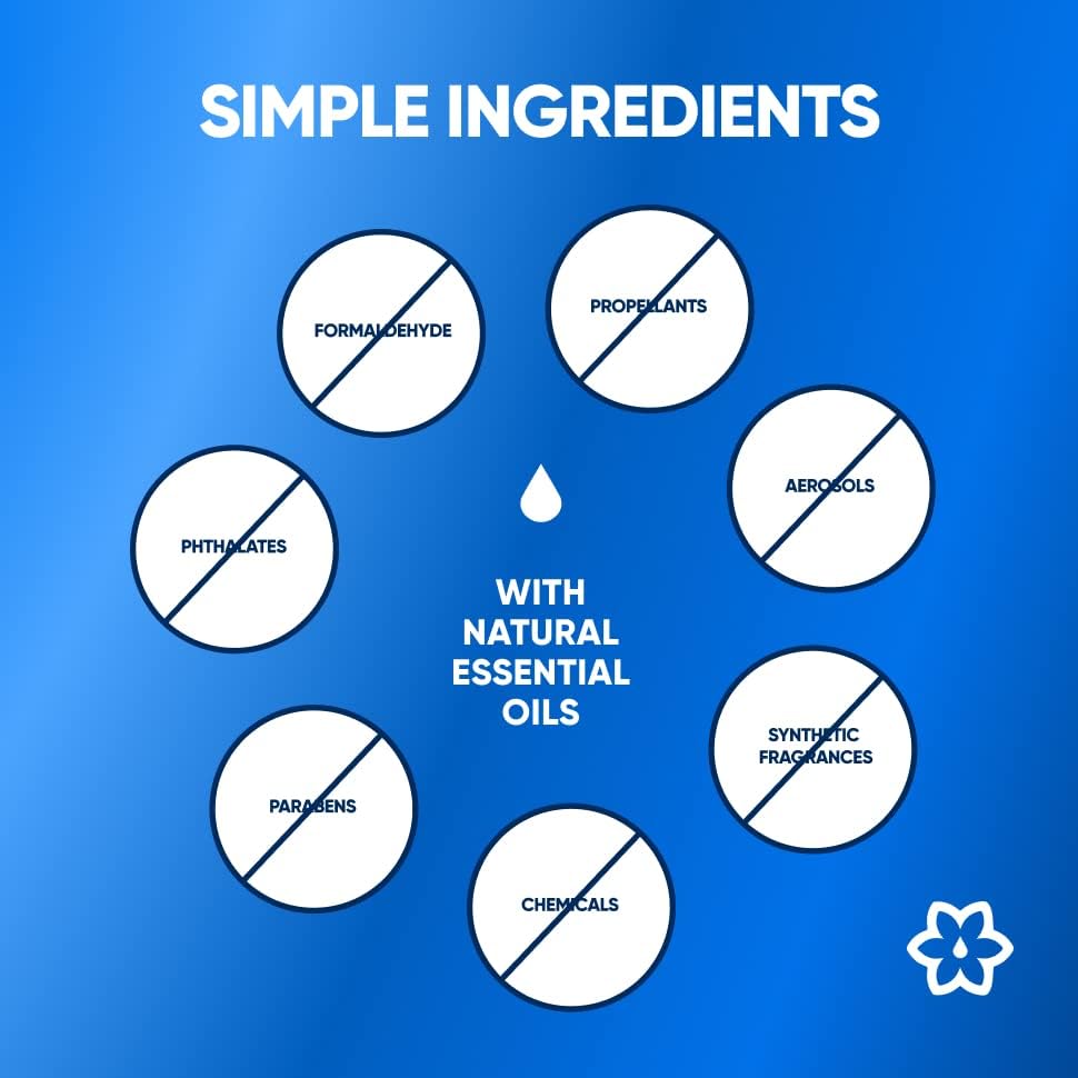 Loo Loo Touch Free Toilet Freshener Refills, Natural Essential Oils – Toilet Smell Eliminator, Bathroom Deodorizer, Air Freshener Spray for Bathroom, Clean Cotton Fragrance, 2.0 Fl Oz