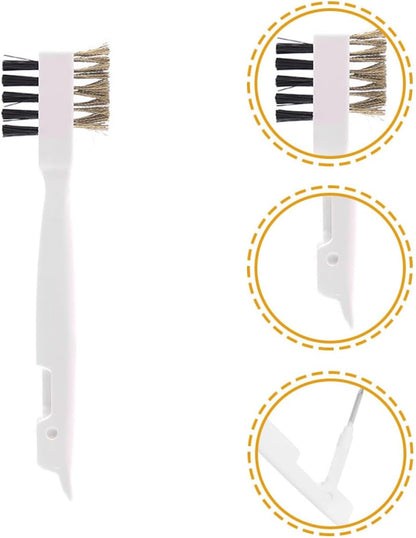 Gas Stove Cleaning Brush and Kitchen Scrub Brush with Brass Wire Bristles for Pot Bottom and Cooktop Crevice Deep Cleaning