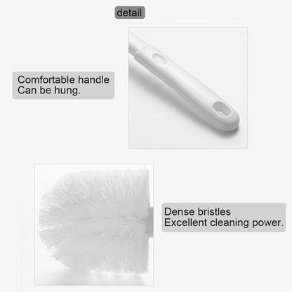 Baffect Curved Toilet Brush Plastic Long Antislip Grip Handle Toilet Cleaning Brushes Strong Decontamination Hanging Portable Toilet Bowl Brush Bathroom Accessories