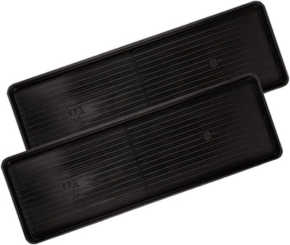 Gardener's Supply Company Entrance Boot Tray | Multi-Purpose All Weather Waterproof Indoor and Outdoor Shoe Mat Made with 100% Durable Recycled Plastic | 22" L x 15.5" W 2" Deep, Black - Size Small