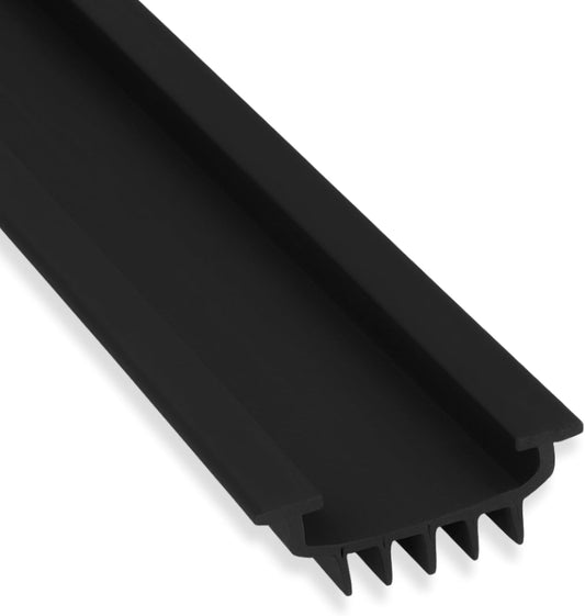 KC Hardware U-Shaped Rubber Door Bottom Sweep | Weather Stripping Seal for Exterior Front Doors | Under Door Seal | Black - 48 Inch - Pack of 1