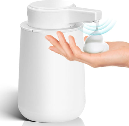Automatic Soap Dispenser Foaming Touchless: 9oz Plastic Black Modern Rechargeable Electric Auto Foam Soap Dispenser - Bathroom Kitchen Hand Dish Lotion