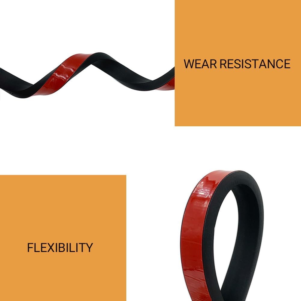 Double-Hole Rubber Weather Stripping, Self-Adhesive Foam Rubber Seal Strip, Rubber Gasket for for RV, Boat, Auto, Garage Door/Window, Machinery and More, W: 5/8"; H: 3/8", L:20Ft