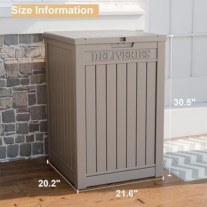 DRATO 180 Gallon Outdoor Storage Box, Large Waterproof Deck Box, Lockable Resin Storage Container with Reinforced Support for Patio Cushions, Garden Tools, UV-Resistant Outdoor Chest（Black，180 Gallon）