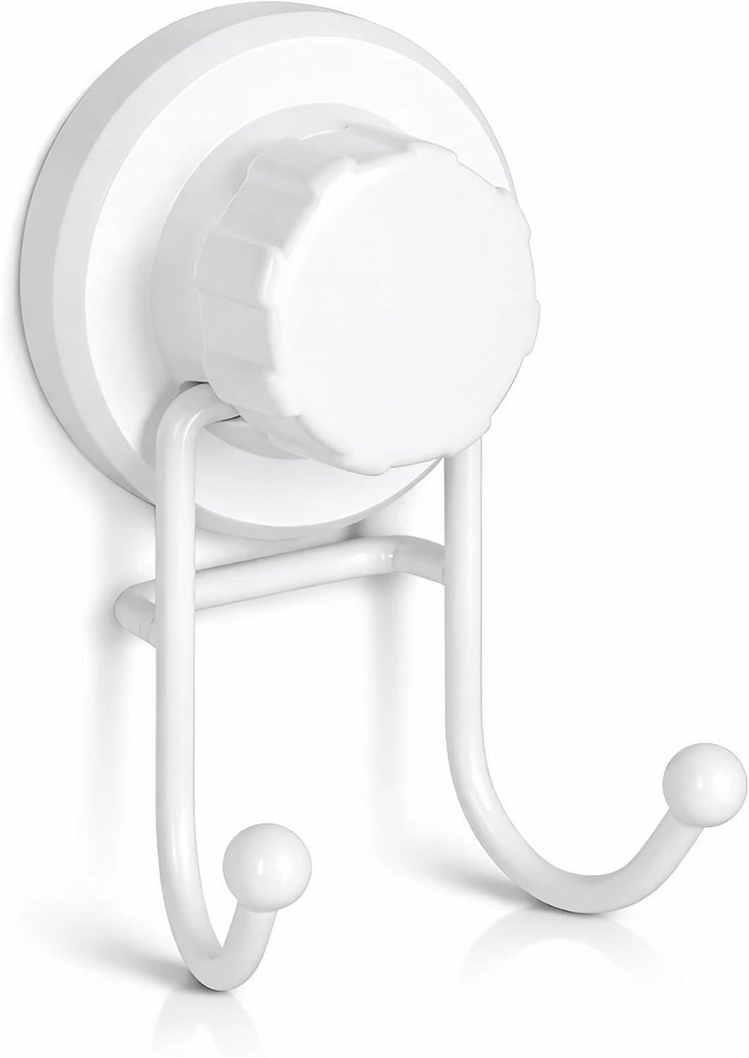 HASKO accessories - Suction Cup Hooks for Shower - Towel Hooks for Bathroom Wall Mounted Shower - Bathroom Hooks for Hanging - Stainless Steel SS304 Towel Holders, Black (2 Pack)