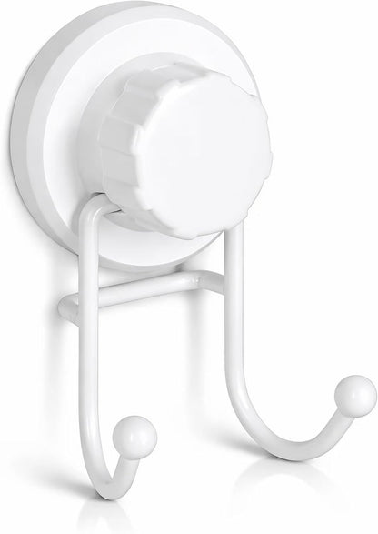 HASKO accessories - Suction Cup Hooks for Shower - Towel Hooks for Bathroom Wall Mounted Shower - Bathroom Hooks for Hanging - Stainless Steel SS304 Towel Holders, Black (2 Pack)