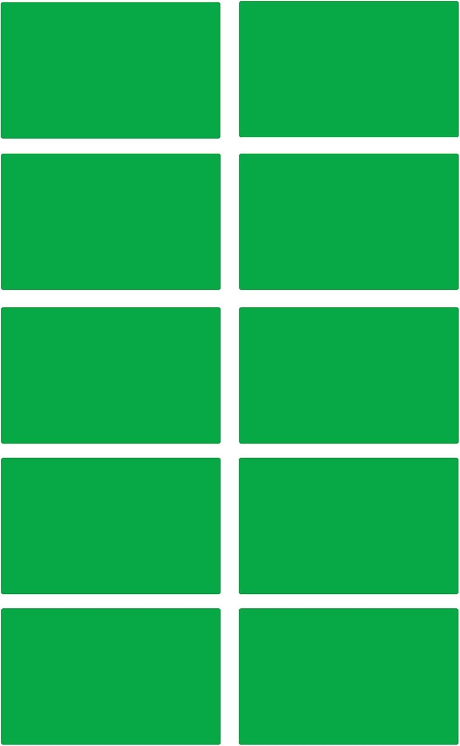 Royal Green Color Coded Label Self Adhesive Rectangular Stickers Labels to Write On 2x1.2 inch, 50 Pack (Neon Red)
