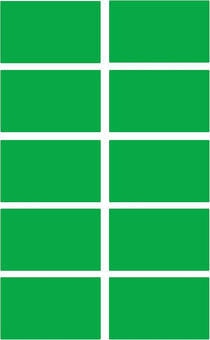 Royal Green Color Coded Label Self Adhesive Rectangular Stickers Labels to Write On 2x1.2 inch, 50 Pack (Neon Red)