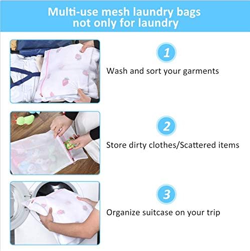 GOGOODA Mesh Laundry Bags for Delicates Durable Protective Wash Bags | Travel Storage Bags for Intimates Lingerie, 3PCS（3XXL）