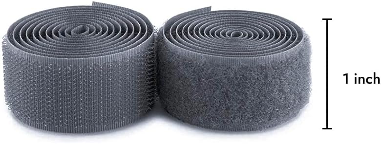 1 inch Black Hook and Loop Tape 1 Yd Self Adhesive Tape Sticky Back Heavy Duty Fastener Ideal for Window Fixing Net Carpets DIY Project Handmade Craft Home Office