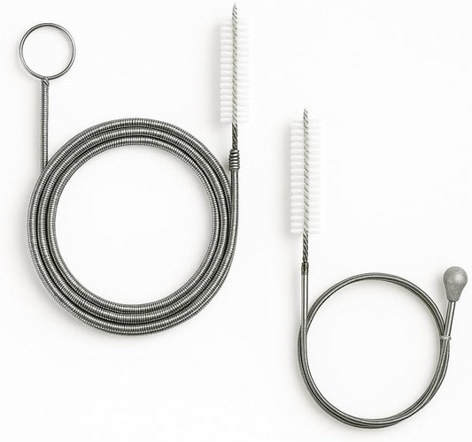 2-Pack Long Pipe Cleaners - 61" & 40" Stainless Steel Tube Cleaning Brush Set, Flexible Sunroof Drain Cleaning Tool for Sink, Refrigerator, Aquarium, Car Maintenance