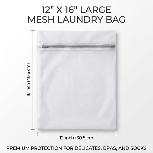 12x16 Small Mesh Laundry Bags for Delicates, 4-Pack – for Lingerie, Bras, Socks & Swimwear – 120GSM Honeycomb Mesh Protects Delicates in Washer & Dryer
