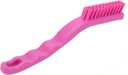 SPARTA Flo-Pac Grout Brush with Nylon Bristles, Scrubber with Handle for Bathroom and Kitchen Tile, 8", White