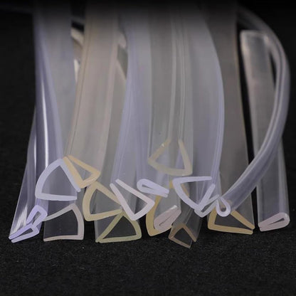 10ft Transparent U-Shaped Sealing Strips for Glass Tables, Edge Protector Strips Glass Edge Banding Veneer Channel Edge Trim for Tempered Glass Cabinet(6-7mm)