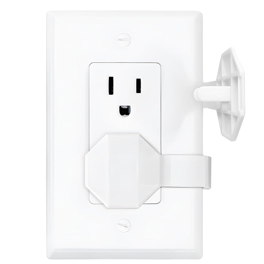 Outlet Covers Baby Proofing (6 Pack) – Always-Connected Child Proof Outlet Plug Covers for Electrical Outlets – Easy Install Baby Outlet Covers, 12-Outlet Coverage