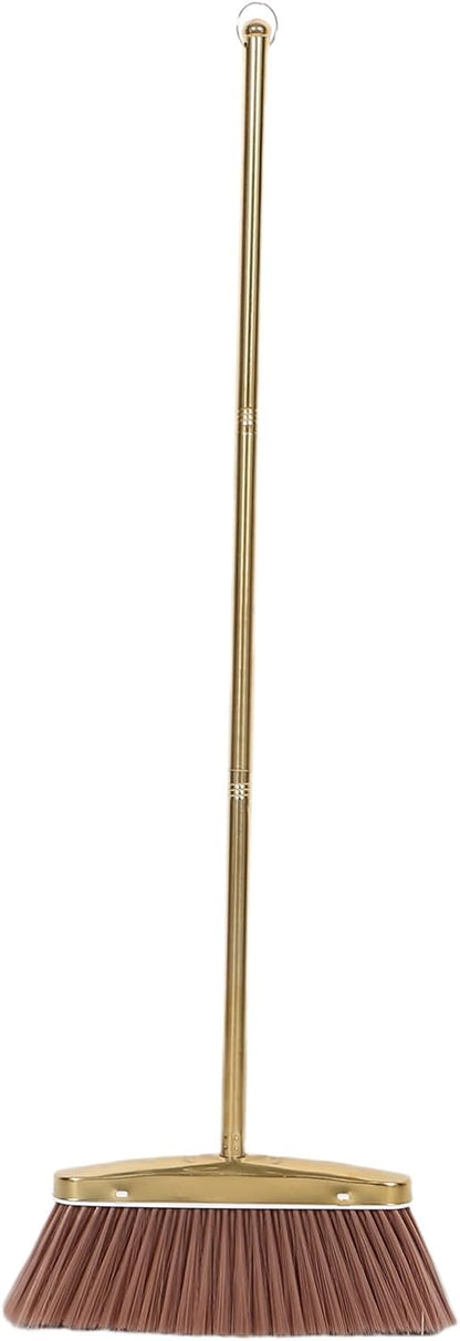 BESPORTBLE Heavy Duty Detachable Stainless Steel Broom with Thickened Handle for Indoor and Outdoor Floor Cleaning, Commercial Restaurant Sweeper for Kitchen, Patio, and Yard Use
